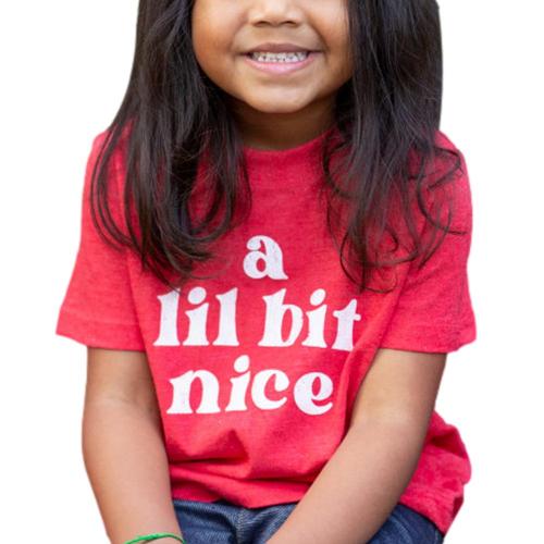 Southern Fried Design Barn Toddler A Lil' Bit Nice Shirt Red