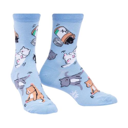 Sock It To Me Women's Purr-scription For Happiness Crew Socks Cat