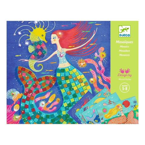 Djeco The Mermaid's Song Sticker and Jewel Mosaic Craft Kit