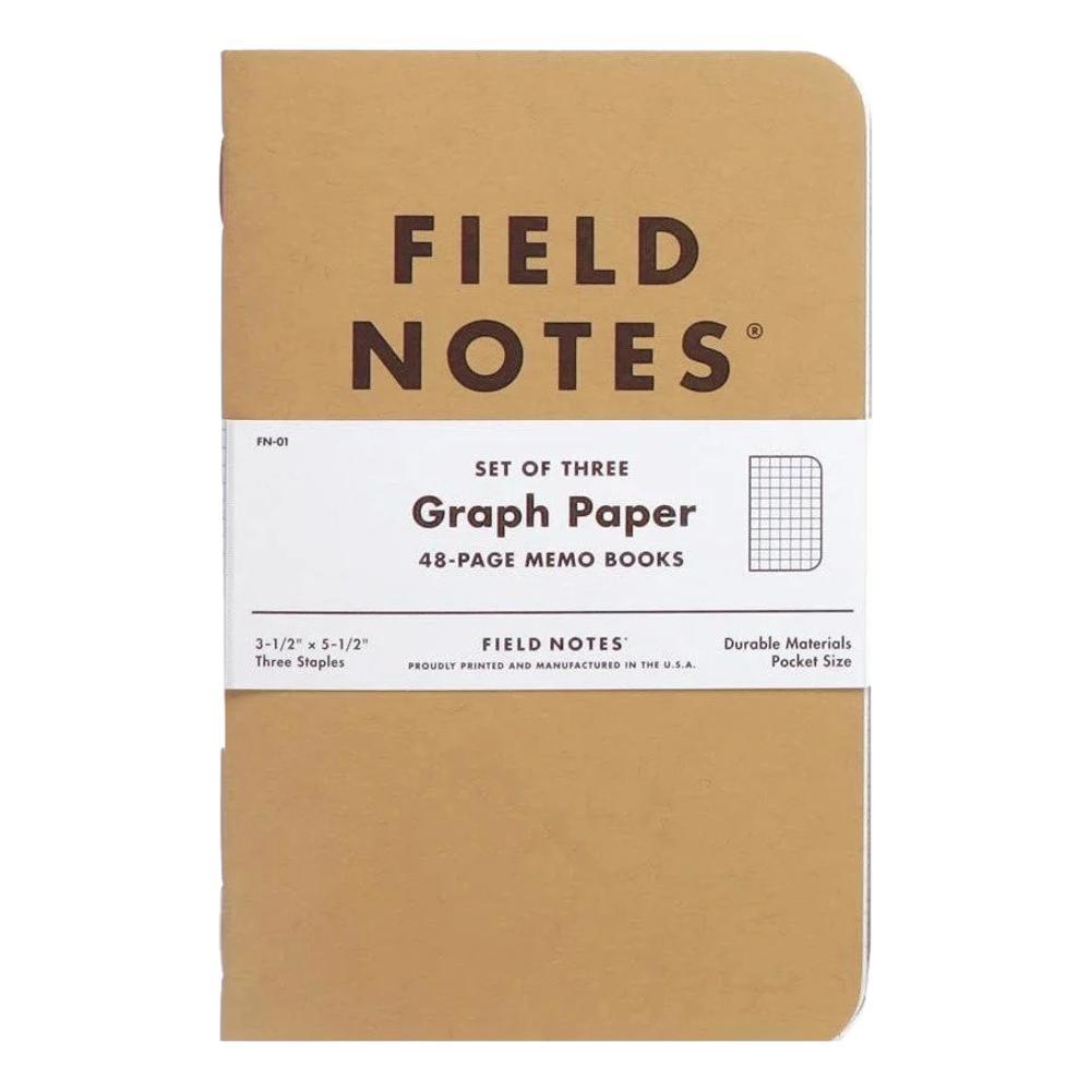  Field Notes Original Kraft Graph Notebook 3- Pack