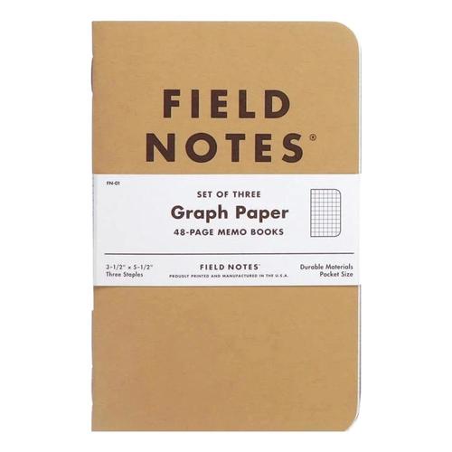 Field Notes Original Kraft Graph Notebook 3-Pack