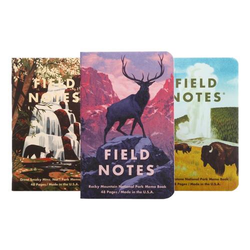 Field Notes National Parks Notebooks 3 Pack - Rocky, Smoky, Yellowstone