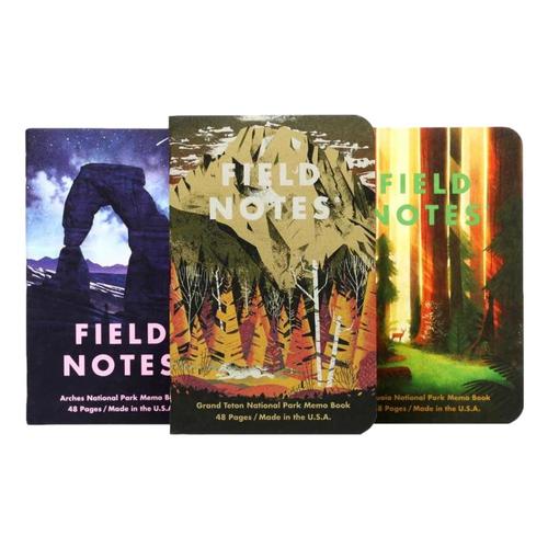Field Notes National Parks Notebooks 3 Pack - Teton, Arches, Sequoia