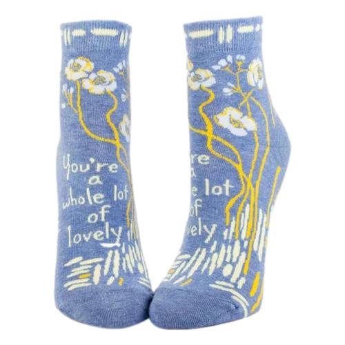 Blue Q Women's You're A Whole Lotta Lovely Ankle Socks Lavendar