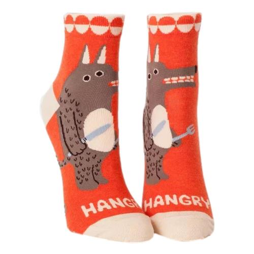 Blue Q Women's Hangry Ankle Socks Orange
