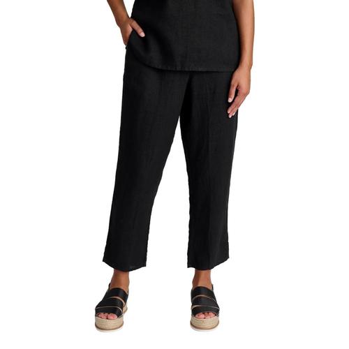 FLAX Women's Generous Pocketed Ankle Pants Blackhandk
