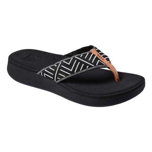 Reef Women's Cushion Cloud TX Flip Flops Blk.Geo
