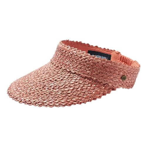 Hemlock Hat Co. Capri Straw Visor Rose