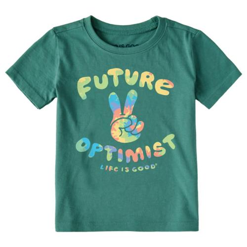 Life is Good Toddler Future Optimist Crusher Tee Sprucegrn