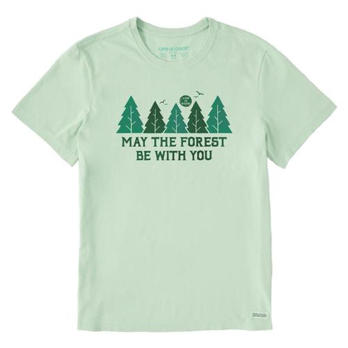 Life is Good Men's May The Forest Be With You Crusher Tee Sagegreen