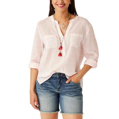 Carve Designs Women's Dylan Gauze Shirt Coral_715