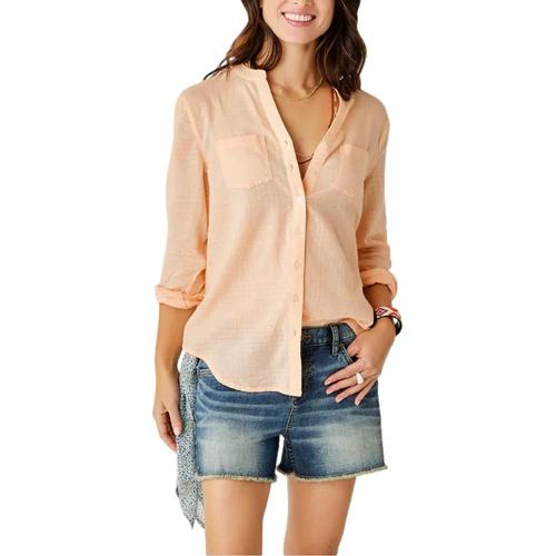 Carve Designs Women's Dylan Textured Shirt Peach_661