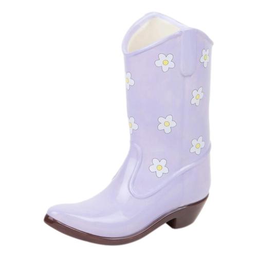 DOIY Rodeo Cowboy Boot Vase Lilac