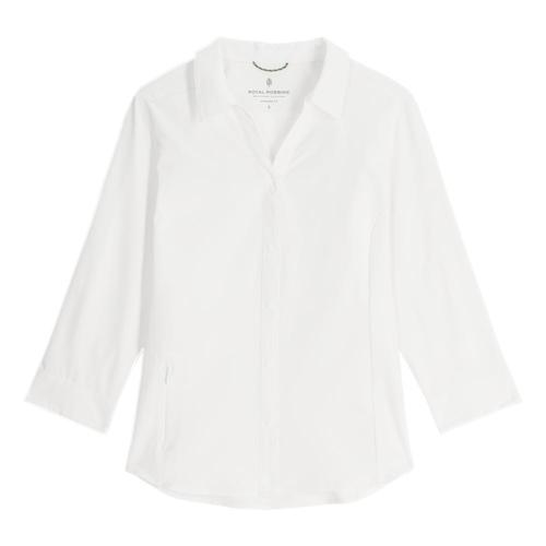 Royal Robbins Women's Expedition Pro 3/4 Sleeve Shirt White_010