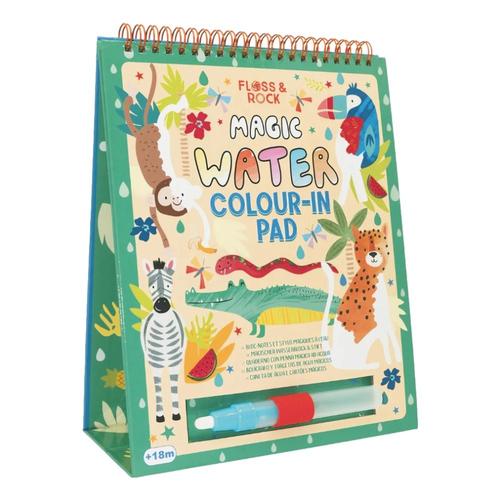 Floss and Rock Magic Color Changing Watercard Easel and Pen - Jungle