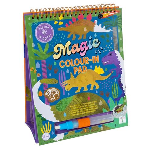 Floss and Rock Magic Color Changing Watercard Easel and Pen - Dinosaur