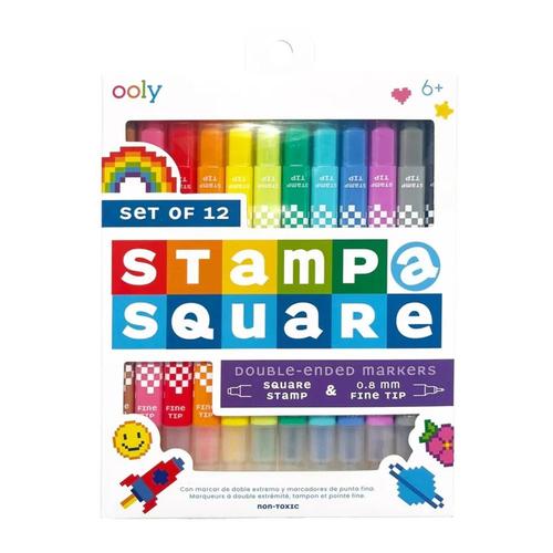 OOLY Stamp-A-Square Double Ended Markers