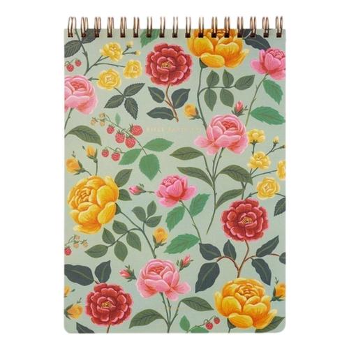 Rifle Paper Co. Roses Large Top Spiral Notebook