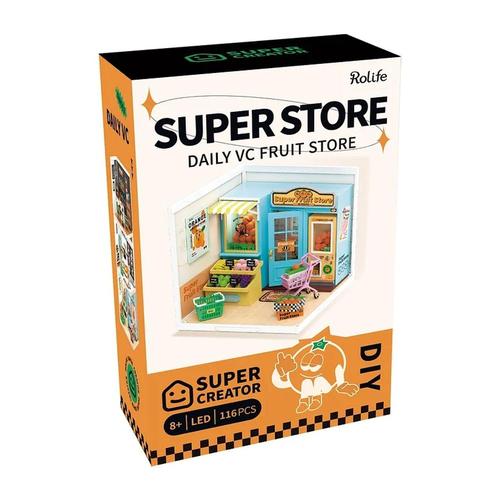 Robotime Rolife Super Creator DIY Miniature House Kit - Fruit Store