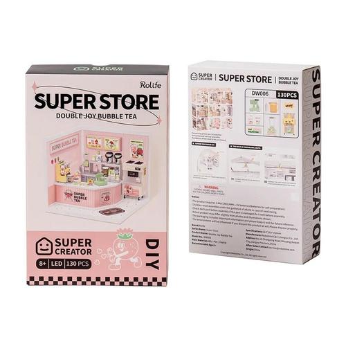 Robotime Rolife Super Creator DIY Miniature House Kit - Bubble Tea