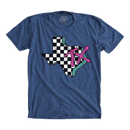 Tumbleweed TexStyles 90s Checkerboard TX T-Shirt Royal