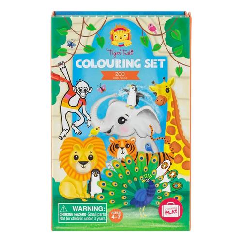 Tiger Tribe Zoo Coloring Set