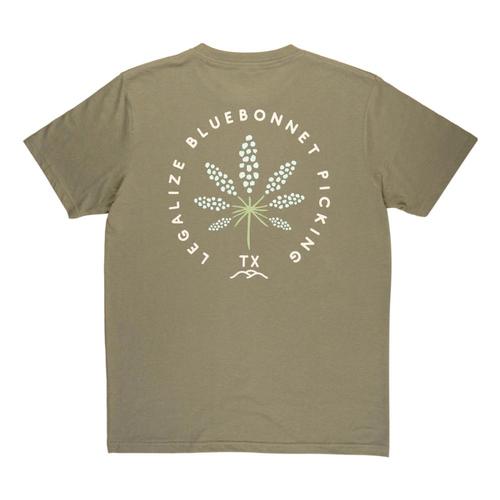 THC Provisions Legalize Bluebonnet Picking T-Shirt Sagegreen