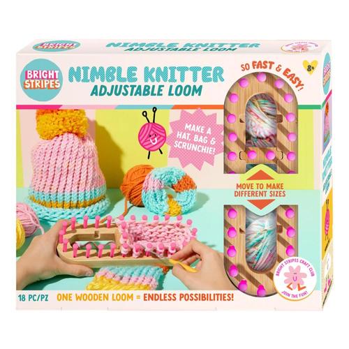 Bright Stripes Nimble Knitter Adjustable Loom