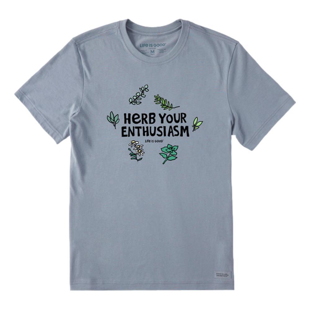 Life is Good Men's Naive Herb Your Enthusiasm Crusher Tee STONEBLUE