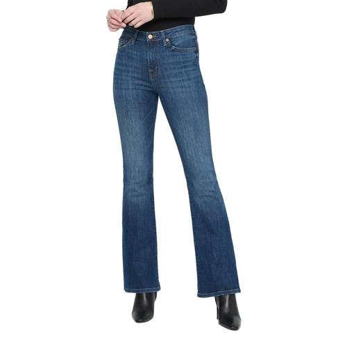 DU/ER Women's Performance Denim High Rise Flare Jeans - 32in Inseam Woblue_wib