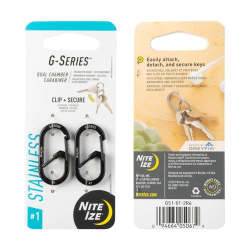 NiteIze G-Series Dual Chamber Carabiner Black