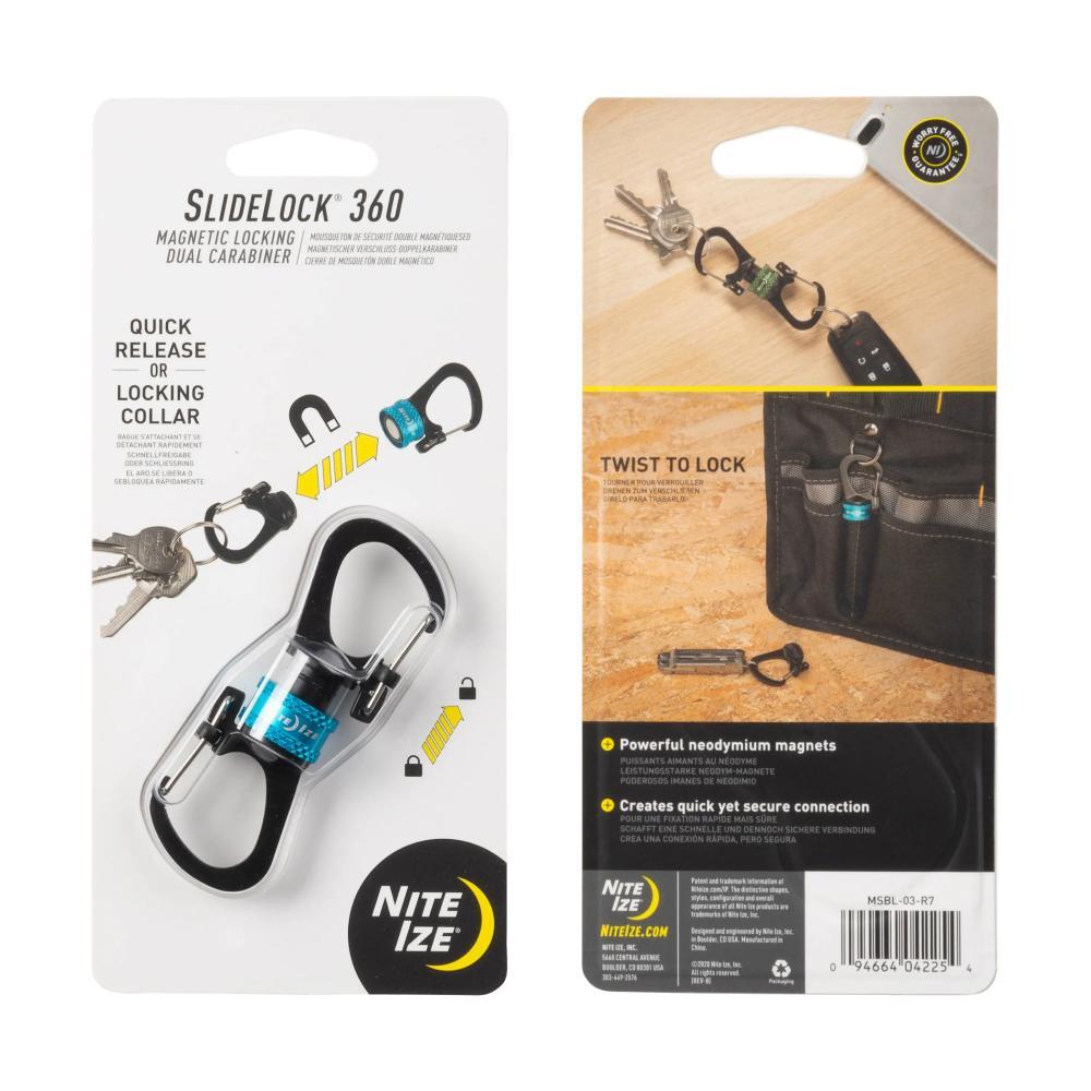 NiteIze SlideLock 360 Magnetic Locking Dual Carabiner BLUE