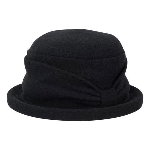 Scala Women's Silva Boiled Wool Clache Bow Hat Black