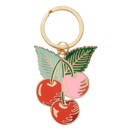 Rifle Paper Cherries Enamel Keychain