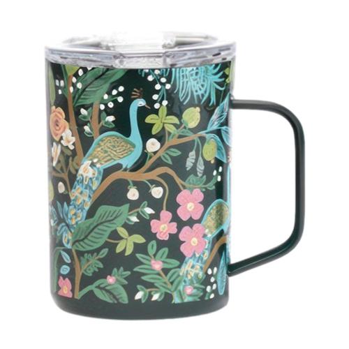 Corkcicle Rifle Paper Co. 16oz Insulated Coffee Mug - Peacock