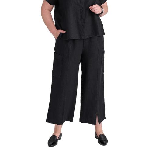 FLAX Women's Modern Flood Pants Black