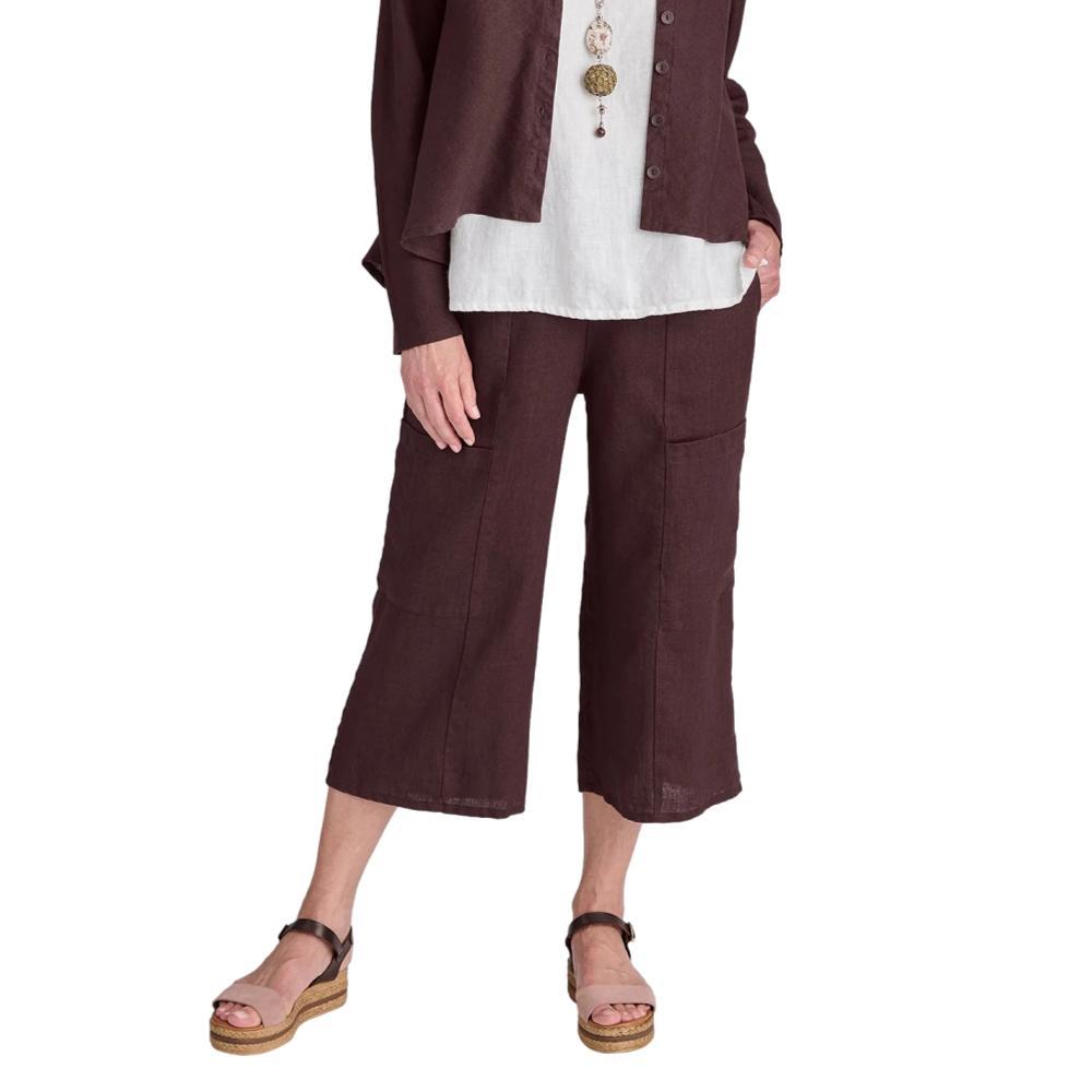 FLAX Women's Flattering Crop Pants PRUNE