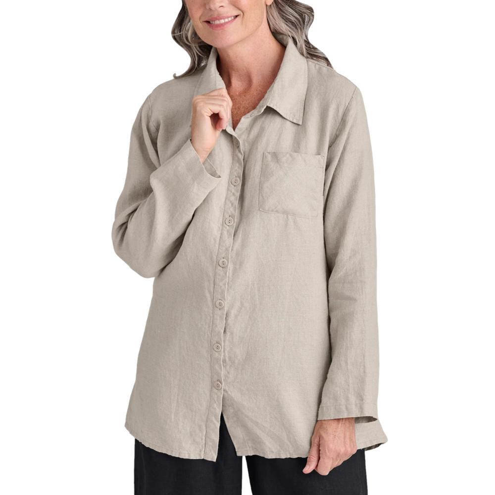 FLAX Women's Bias Back Shirt NATURAL
