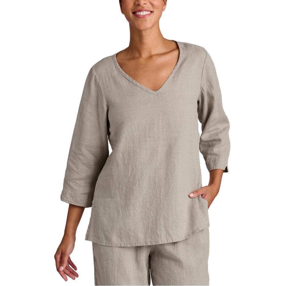 FLAX Women's V Pullover NATURAL