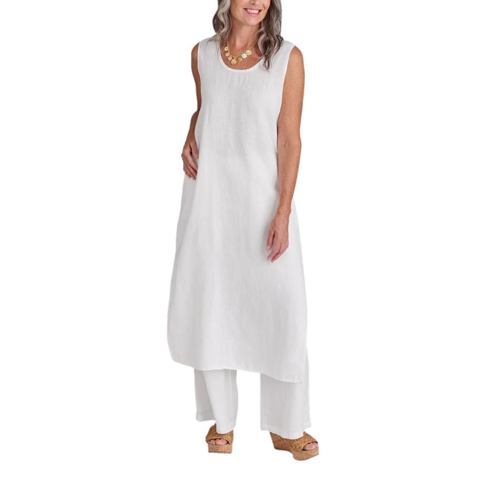 FLAX Women's Slipster Dress WHITE