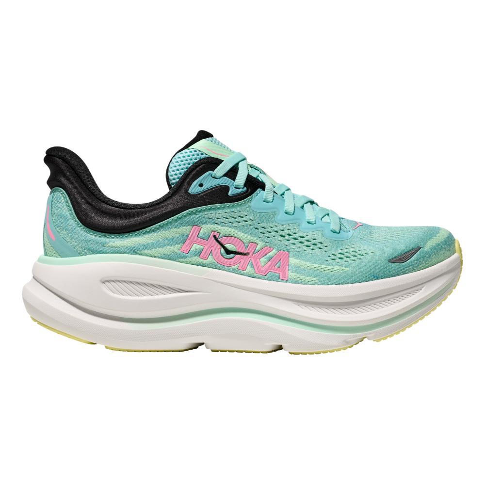 HOKA ONE ONE Women's Bondi 9 Road Running Shoes - Wide BLUSPK.MINT_BTF