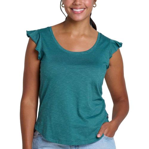 Toad&Co Women's Rufflita II Tee Jasper_380