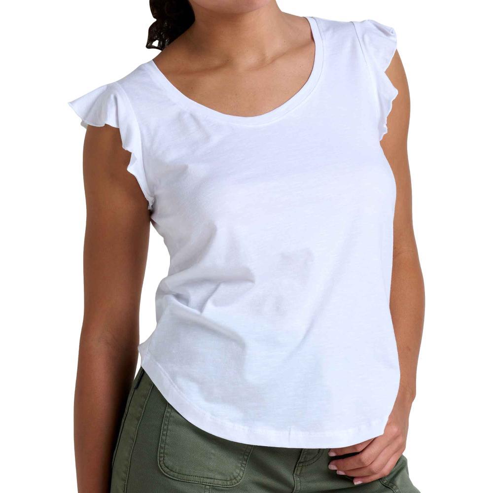 Toad&Co Women's Rufflita II Tee WHITE_103