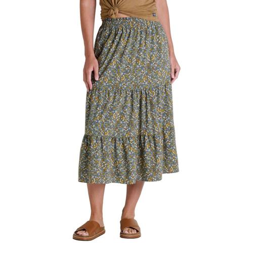 Toad&Co Women's Sunkissed Tiered Midi Skirt Vine_567