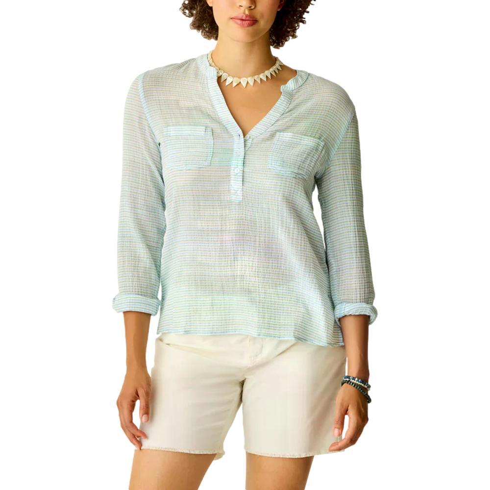 Carve Designs Women's Dylan Gauze Shirt LAGOON_495
