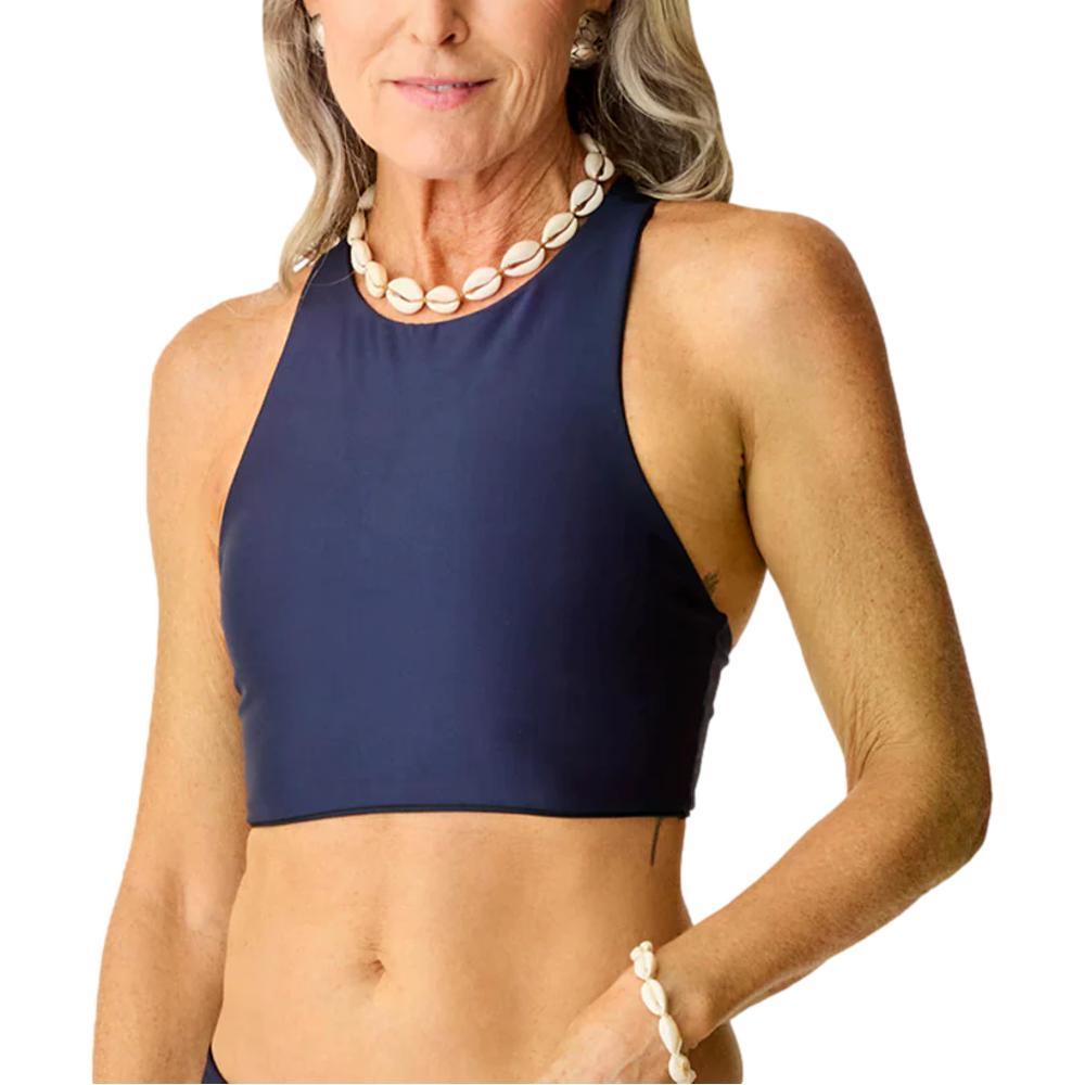 Carve Designs Women's Sanitas Compression Reversible Swim Top BLKNAVY_012