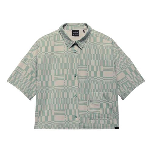 prAna Women's Railay Short Sleeve Button Down Shirt Saltwa_400
