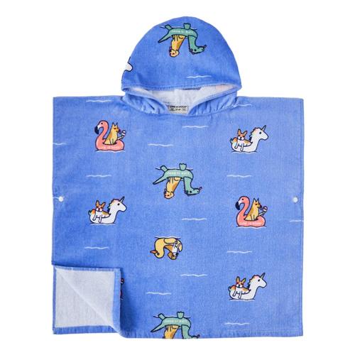 Life is Good Toddlers Pool Party Pattern Fun in the Sun Poncho Cornblue