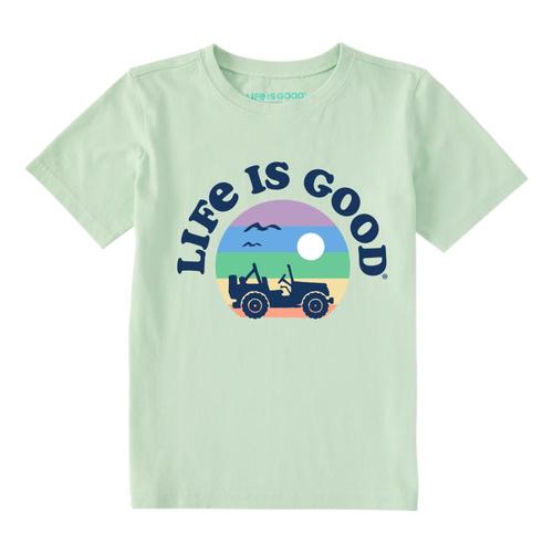 Life is Good Kids Rainbow ATV Crusher Tee Sagegreen