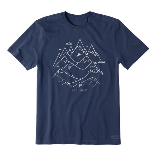 Life is Good Men's Mountain Bikers Crusher Tee Darkestblue